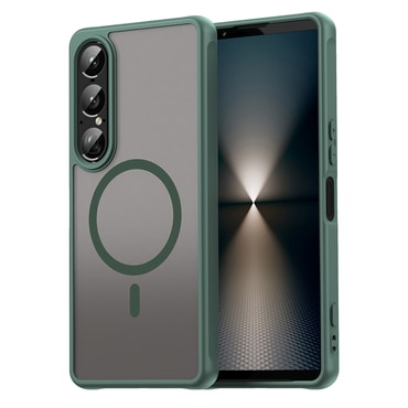 Hibridni ovitek "HaloFrost II MagSafe" za Sony Xperia 1 VII - green