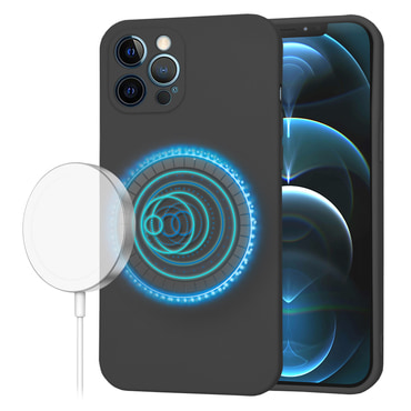 Silikonski ovitek Techsuit SoftFlex MagSafe za iPhone 12 Pro Max - črn