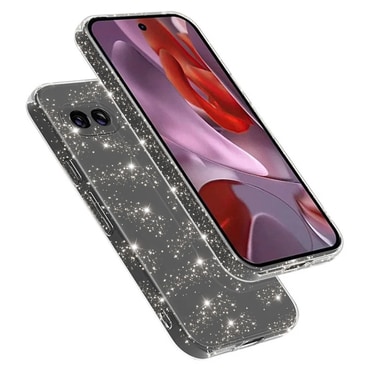 Prozoren TPU gel ovitek Techsuit "SparkleSkin" za Google Pixel 9a