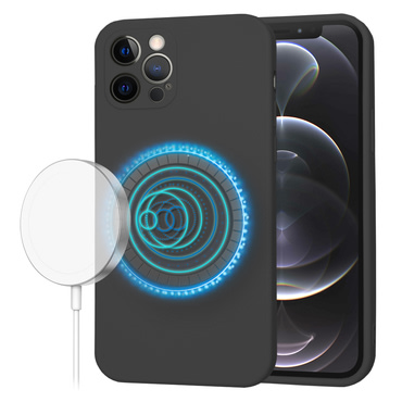 Silikonski ovitek Techsuit SoftFlex MagSafe za iPhone 12 Pro - črn