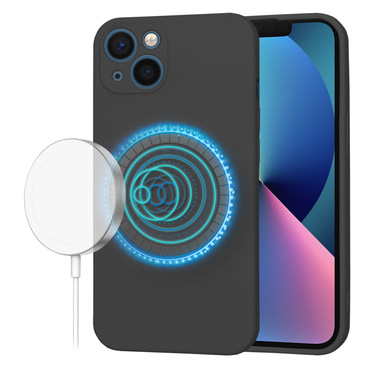 Silikonski ovitek Techsuit SoftFlex MagSafe za iPhone 13 - črn