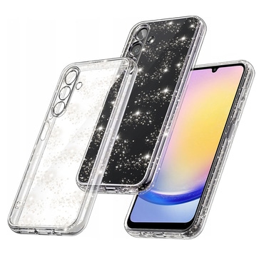 Prozoren TPU gel ovitek Techsuit "SparkleSkin" za Samsung Galaxy A25