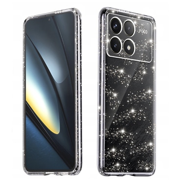 Prozoren TPU gel ovitek Techsuit "SparkleSkin" za Xiaomi Poco F6 Pro
