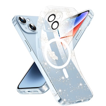 Prozoren TPU gel ovitek Techsuit "SparkleSkin Mag" za iPhone 14