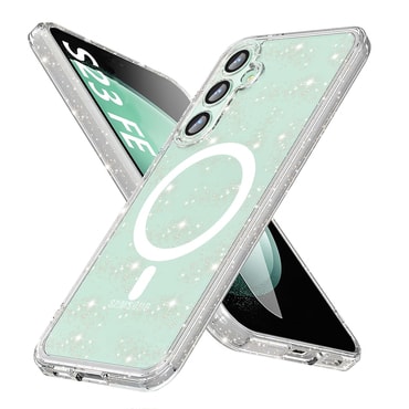 Prozoren TPU gel ovitek Techsuit "SparkleSkin Mag" za Samsung Galaxy S23 FE