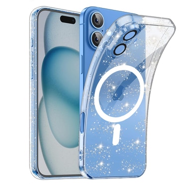 Prozoren TPU gel ovitek Techsuit "SparkleSkin Mag" za iPhone 16 Plus