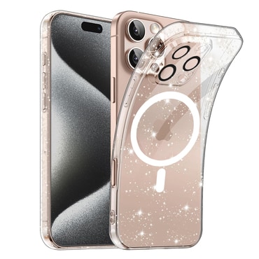 Prozoren TPU gel ovitek Techsuit "SparkleSkin Mag" za iPhone 16 Pro Max