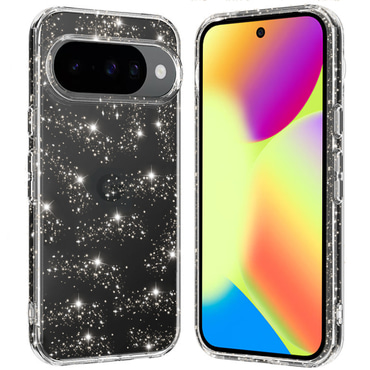 Prozoren TPU gel ovitek Techsuit "SparkleSkin" za Google Pixel 10 / 10 Pro
