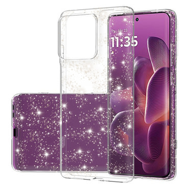 Prozoren TPU gel ovitek Techsuit "SparkleSkin" za Motorola Edge 60 / Edge 60 Fusion