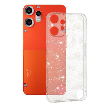 Prozoren TPU gel ovitek Techsuit "SparkleSkin" za Nothing CMF Phone 2 Pro
