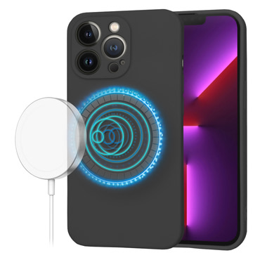 Silikonski ovitek Techsuit SoftFlex MagSafe za iPhone 13 Pro - črn