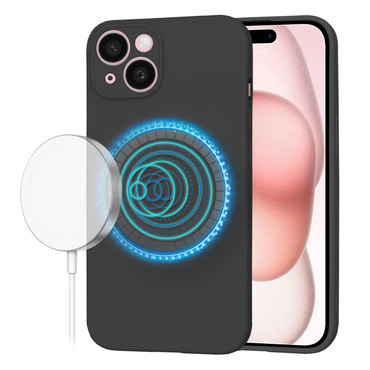 Silikonski ovitek Techsuit SoftFlex MagSafe za iPhone 15 - črn