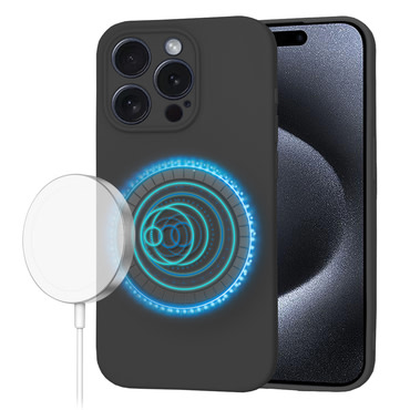 Silikonski ovitek Techsuit SoftFlex MagSafe za iPhone 15 Pro - črn