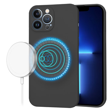 Silikonski ovitek Techsuit SoftFlex MagSafe za iPhone 13 Pro Max - črn