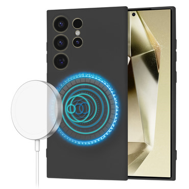 Silikonski ovitek Techsuit SoftFlex MagSafe za Samsung Galaxy S24 Ultra - črn