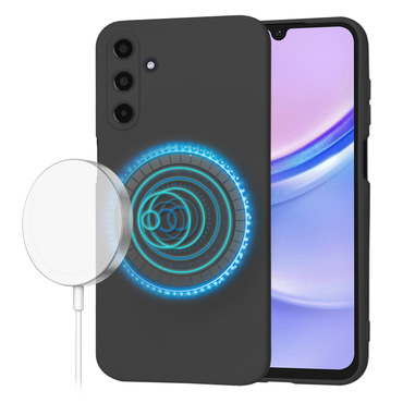 Silikonski ovitek Techsuit SoftFlex MagSafe za Samsung Galaxy A15 - črn