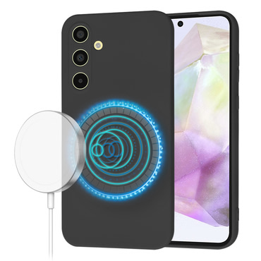 Silikonski ovitek Techsuit SoftFlex MagSafe za Samsung Galaxy A35 - črn