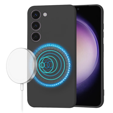 Silikonski ovitek Techsuit SoftFlex MagSafe za Samsung Galaxy S23 - črn