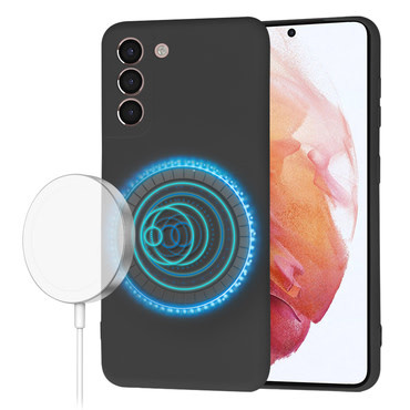 Silikonski ovitek Techsuit SoftFlex MagSafe za Samsung Galaxy S21 - črn