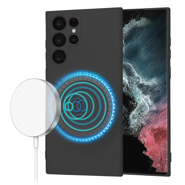 Silikonski ovitek Techsuit SoftFlex MagSafe za Samsung Galaxy S22 Ultra - črn