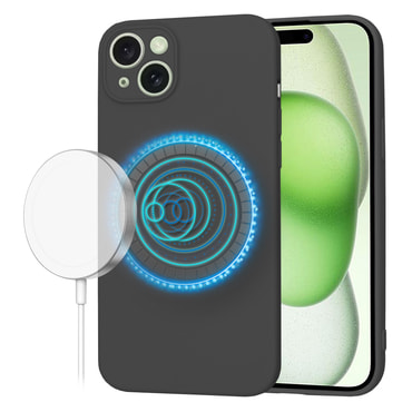 Silikonski ovitek Techsuit SoftFlex MagSafe za iPhone 15 Plus - črn