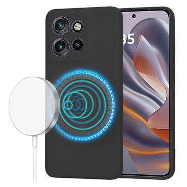 Silikonski ovitek Techsuit SoftFlex MagSafe za Motorola Edge 50 Neo - črn