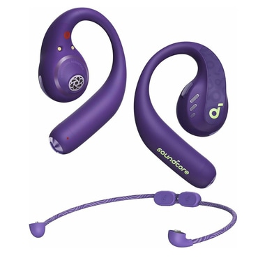 Brezžične Bluetooth slušalke Anker "SoundCore AeroFit Pro" za športne aktivnosti, s 46-urnim predvajanjem - purple