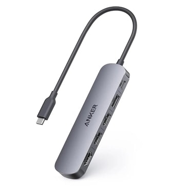 HUB postaja Anker 5v1 "DockingStation" s štirimi USB izhodi - 3x USB-A, 1x USB-C in 4K HDMI - črn - USB-C priključek