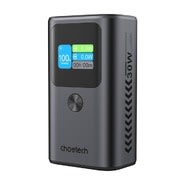 Power bank Choetech B701 10000 mAh s PD30W hitrim polnjenjem, TFT zaslonom in 3 izhodi - siv