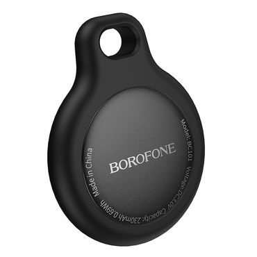 Sledilna naprava Borofone "BC101" z Bluetooth povezavo in podporo za Apple Find My za iOS podprte naprave – črn