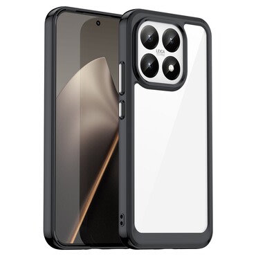 Hibriden ovitek "Frame Shield" za Xiaomi 15T - črn