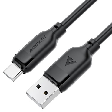 USB-A v USB-C polnilni in podatkovni kabel Acefast "C16-04" 3A in 480MBps - 1.2m - črn