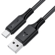 USB-A v USB-C polnilni in podatkovni kabel Acefast "C17-04" 3A in 480MBps - 1.2m - črn