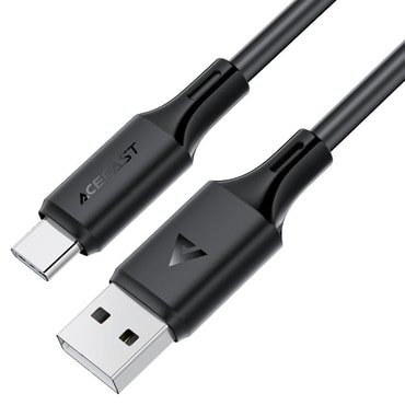 USB-A v USB-C polnilni in podatkovni kabel Acefast "C17-04" 3A in 480MBps - 1.2m - črn