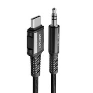 USB-C v 3.5mm male adapter Acefast "C1-08" z DAC - 1.2 m - črn