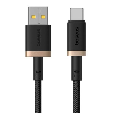 USB v USB-C polnilni in podatkovni kabel Baseus Dura Series – 60W, 480Mbps - 2 m - zlat/črn