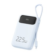 Power bank Mcdodo MC-3254 10000 mAh z 22.5W hitrim polnjenjem, Lightning kablom in LCD zaslonom - moder