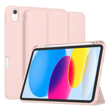 Etui Techsuit "Flex Trifold" z držalom za pisalo za iPad 10.9 2022 / iPad 2025 - pink