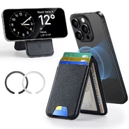 Magnetna denarnica in stojalo ESR "Classic Magnetic" z magnetnim obročem in tremi režami za kartice - black