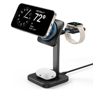 Brezžična QI polnilna postaja 3v1 ESR "HaloLock" za Apple naprave - iPhone, Apple Watch, Airpods (15W), z RGB osvetlitvijo in magnetnim držalom - bela