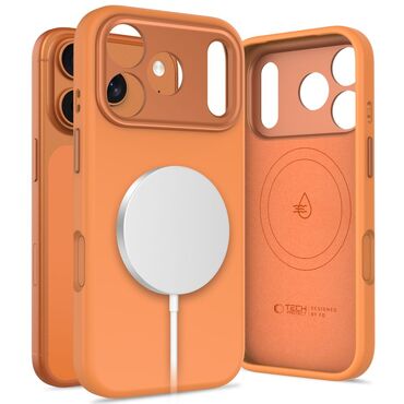 Silikonski ovitek Tech-Protect "Uniq MagSafe" za iPhone 17 Pro Max - cosmic orange