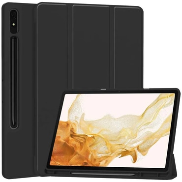 Etui Techsuit "Flex Trifold" z držalom za pisalo za Samsung Galaxy Tab S7 Plus / Tab S7 FE / Tab S8 Plus - black