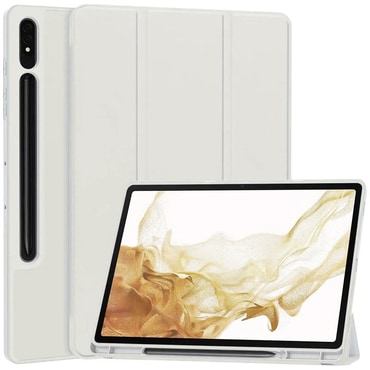 Etui Techsuit "Flex Trifold" z držalom za pisalo za Samsung Galaxy Tab S7 Plus / Tab S7 FE / Tab S8 Plus - gray