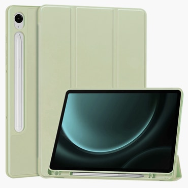 Etui Techsuit "Flex Trifold" z držalom za pisalo za Samsung Galaxy Tab S9 / Tab S9 FE / Tab S10 FE - matcha green