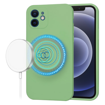 Silikonski ovitek Techsuit SoftFlex MagSafe za iPhone 12 - mint