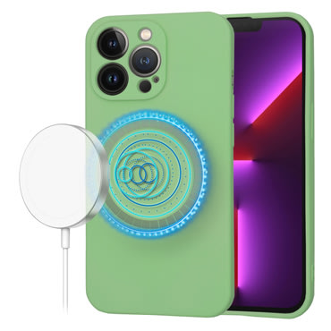 Silikonski ovitek Techsuit SoftFlex MagSafe za iPhone 13 Pro - mint