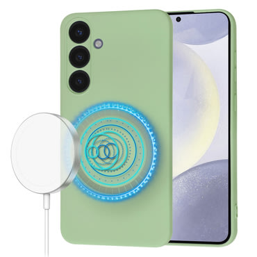 Silikonski ovitek Techsuit SoftFlex MagSafe za Samsung Galaxy S24 Plus - mint