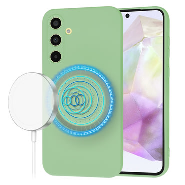 Silikonski ovitek Techsuit SoftFlex MagSafe za Samsung Galaxy A35 - mint