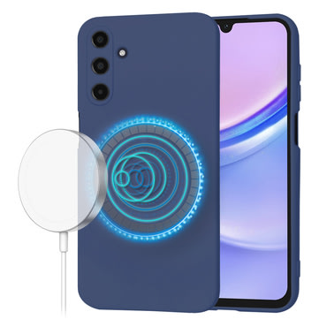 Silikonski ovitek Techsuit SoftFlex MagSafe za Samsung Galaxy A15 - moder