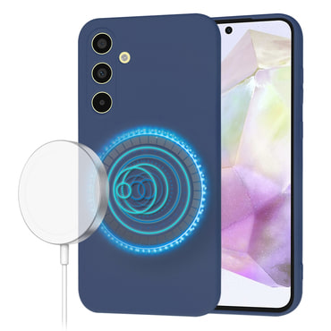 Silikonski ovitek Techsuit SoftFlex MagSafe za Samsung Galaxy A35 - moder